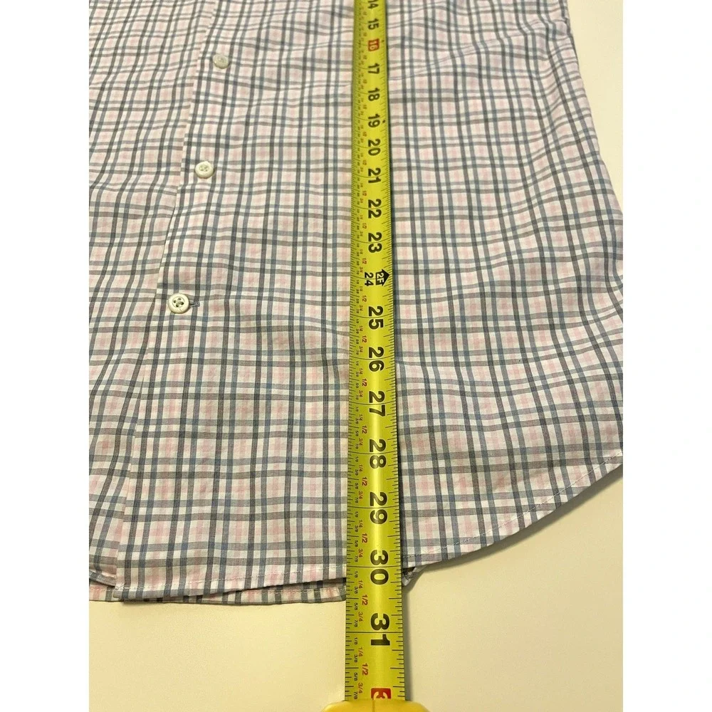 Banana Republic Mens Plaid Grant Slim Fit Shirt Size M Career Work Metting Fun